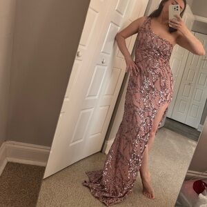 Elegant Sequin One-Shoulder Dress